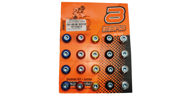 BOTON PORTA PLACA LUJO COLORES VARIOS (20 UNDS)