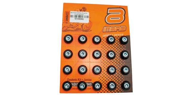 BOTON PORTA PLACA LUJO NEGRO (20 UNDS)