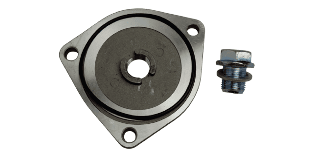 TAPA CARTER SUZUKI GN125 (TAPA EN ALUMINIO-ORING-ARANDELA-TORNILLO TAPON)