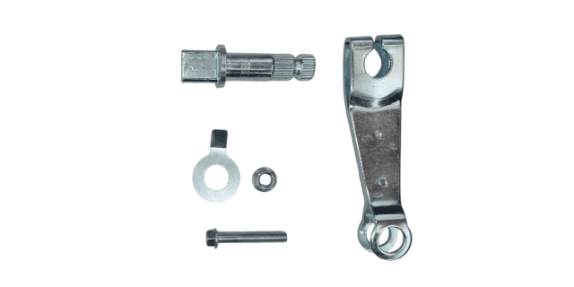 KIT LEVA DE FRENO TRASERO CON EJE SUZUKI AX100-AX115-AX100A-BEST125-VIVA115 (5 PIEZAS)