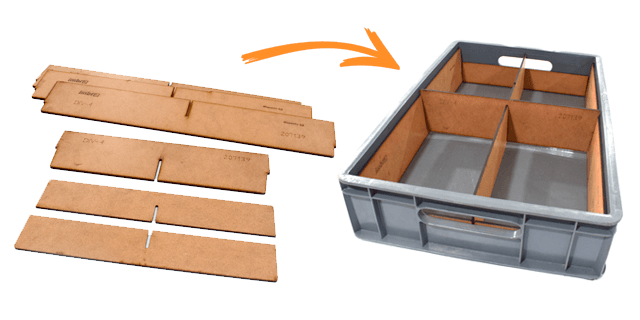 DIVISION EN MADERA PARA CANASTA 60X40X13 4 POSICIONES