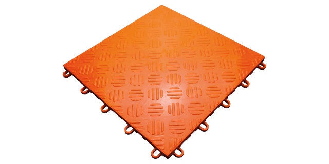 PISO PLASTICO MODULAR SELLADO COLOR NARANJA LIMPIA FACIL 33cm x 33cm x1.6cm