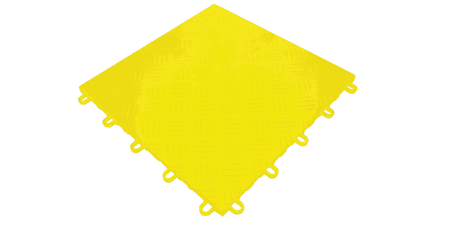 PISO PLASTICO MODULAR SELLADO COLOR AMARILLO LIMPIA FACIL 33cm x 33cm x1.6cm