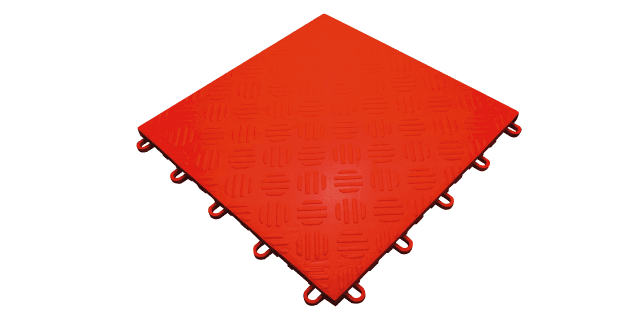 PISO PLASTICO MODULAR SELLADO COLOR ROJO LIMPIA FACIL 33cm x 33cm x1.6cm