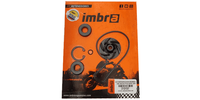 KIT RETENEDORES BOMBA DE AGUA BAJAJ PULSAR NS200-AS200 CON TURBINA
